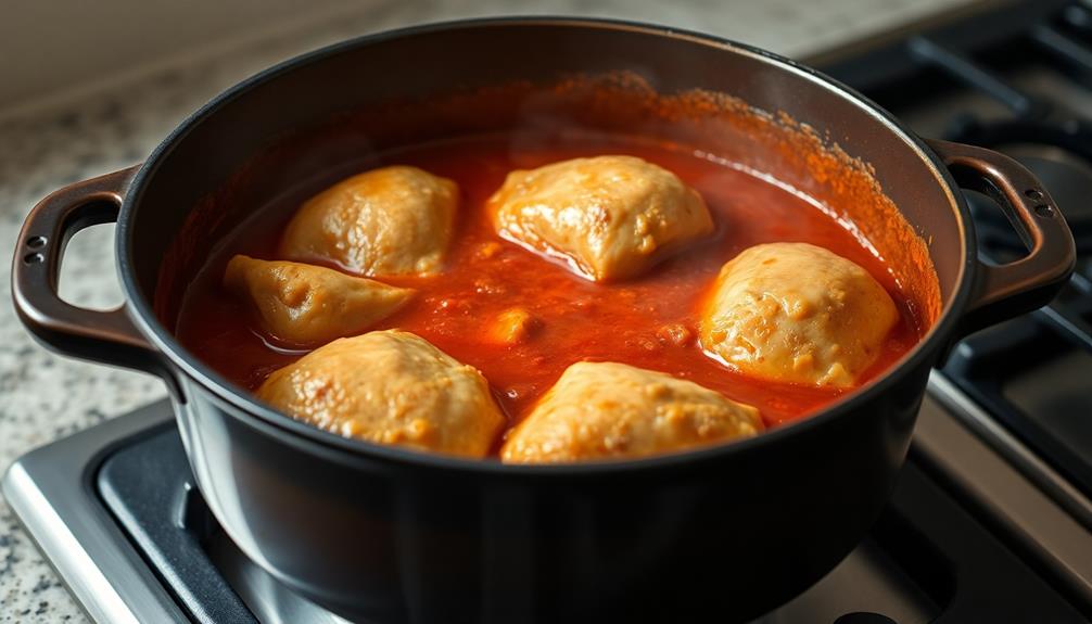 simmer with added chicken