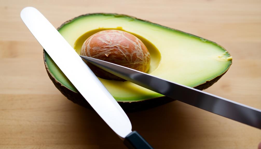 slice avocados remove pit