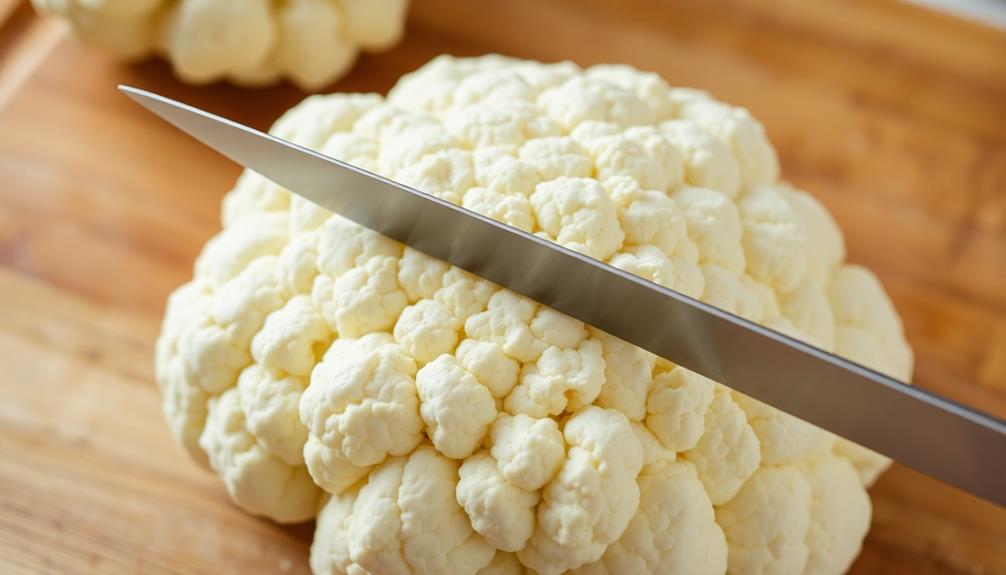 slice cauliflower into steaks
