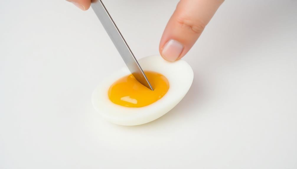 slice eggs lengthwise carefully