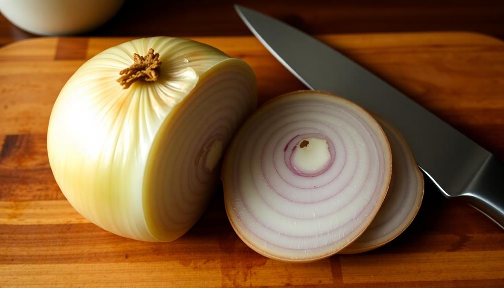 slice onions into rings