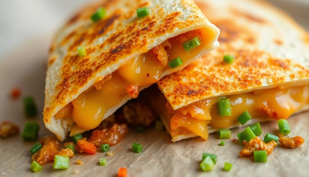 slice quesadillas before serving