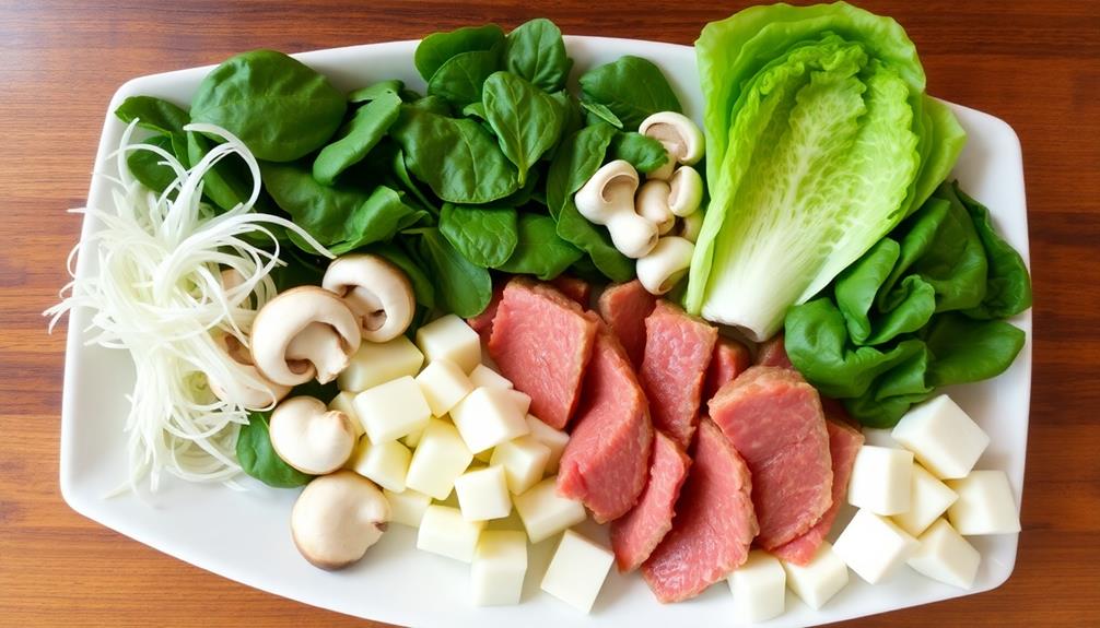 sliced ingredients preparation step