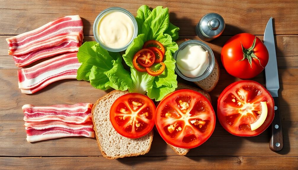 slicing tomatoes and lettuce