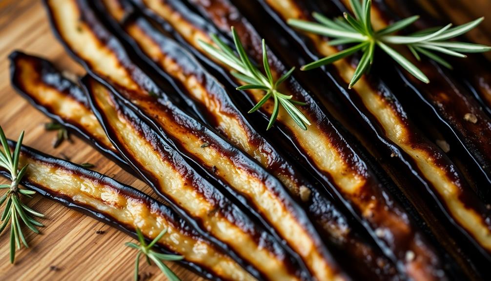 smoky plant based eggplant bacon