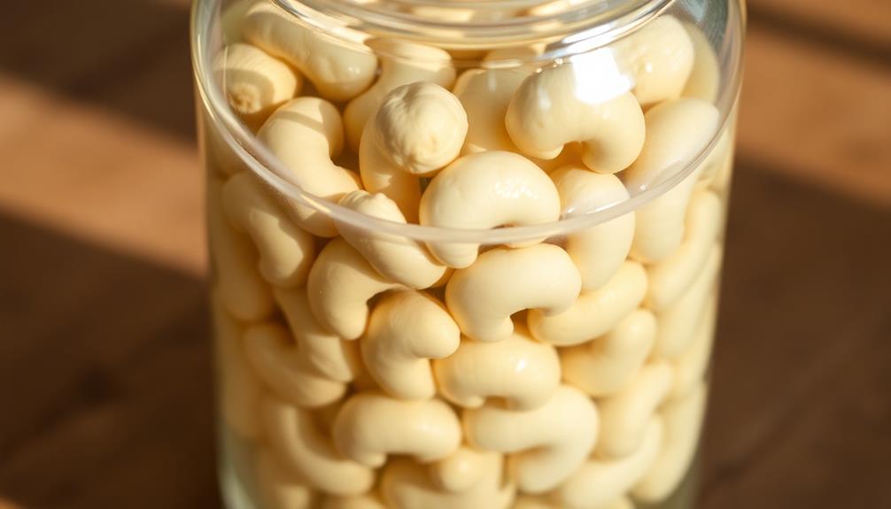 soak cashews overnight water