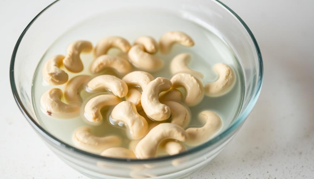 soak cashews overnight water