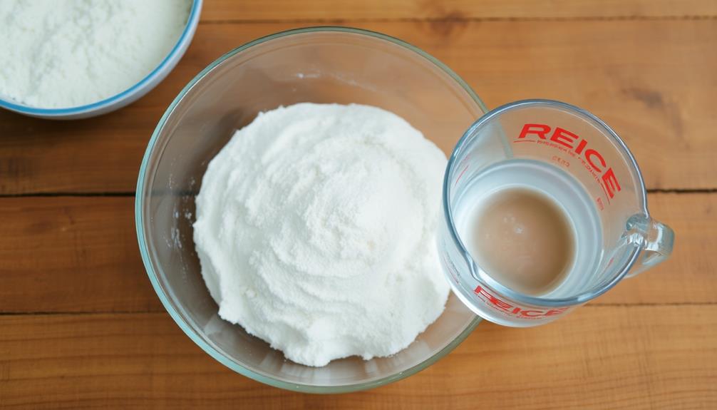 soak glutinous rice flour