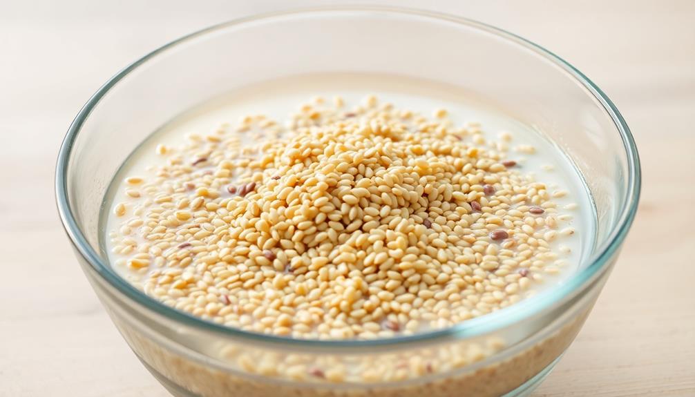 soak grains overnight water