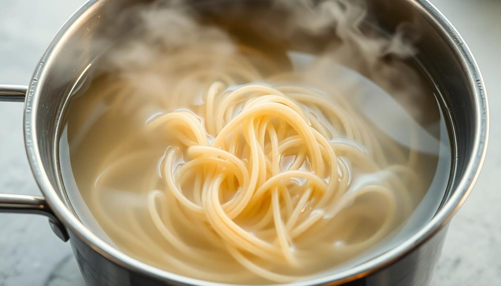 soak noodles in water