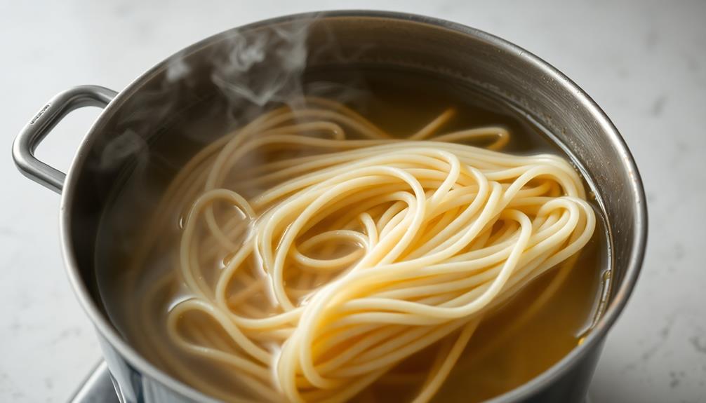 soak noodles in water