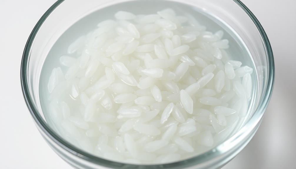 soak rice for thirty minutes