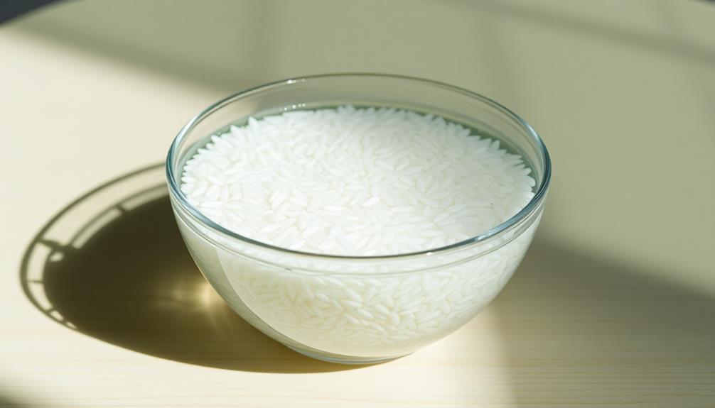 soak rice overnight water