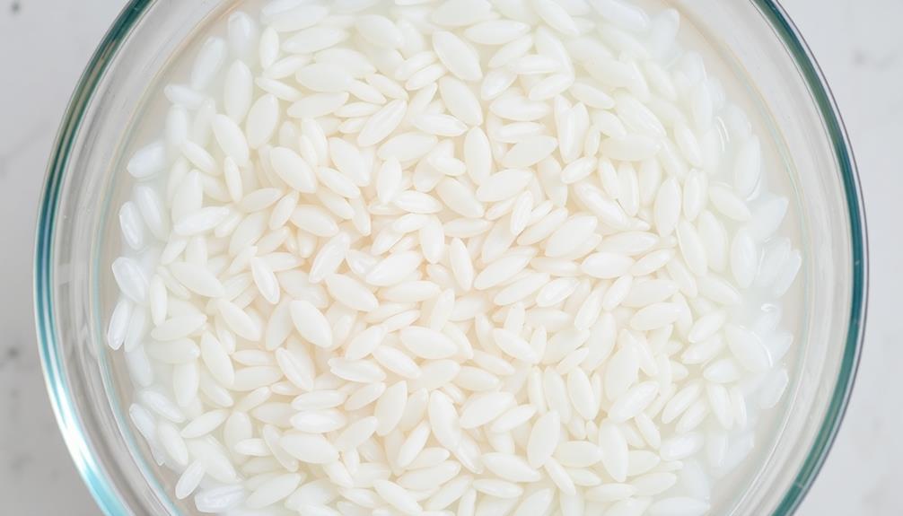 soak rice overnight water