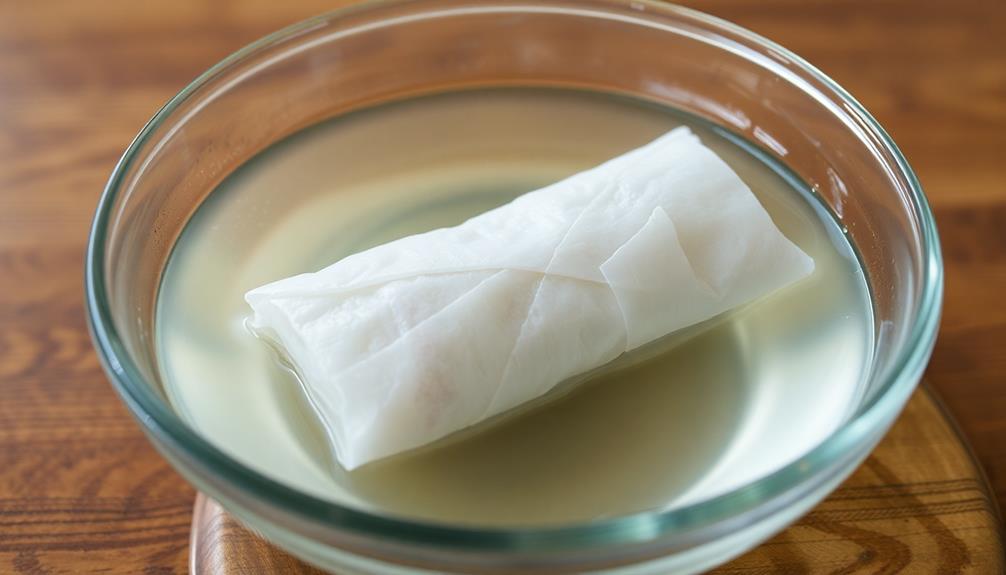 soak rice paper sheets