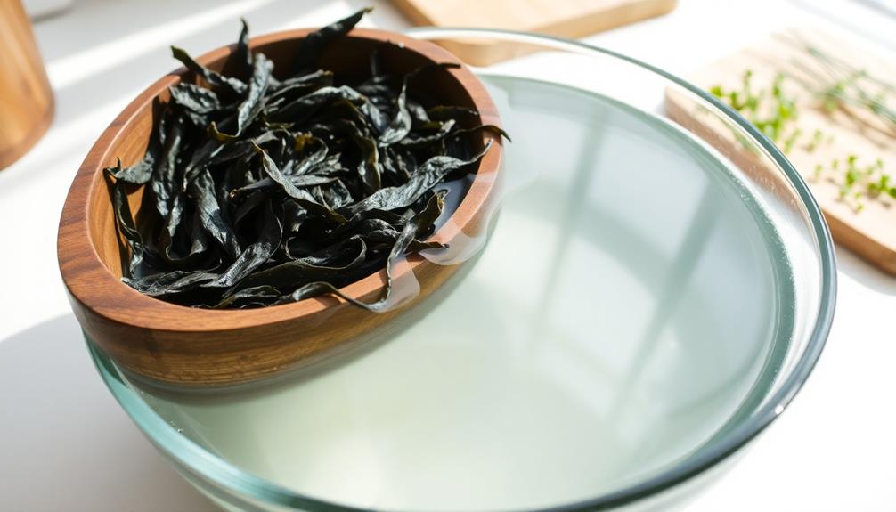 soak seaweed in water