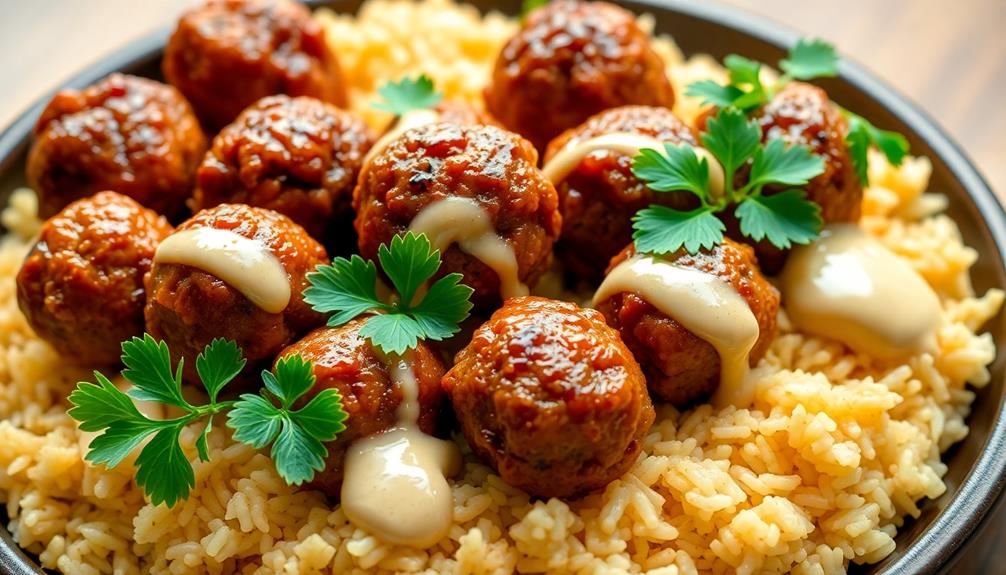 spiced meatball dish