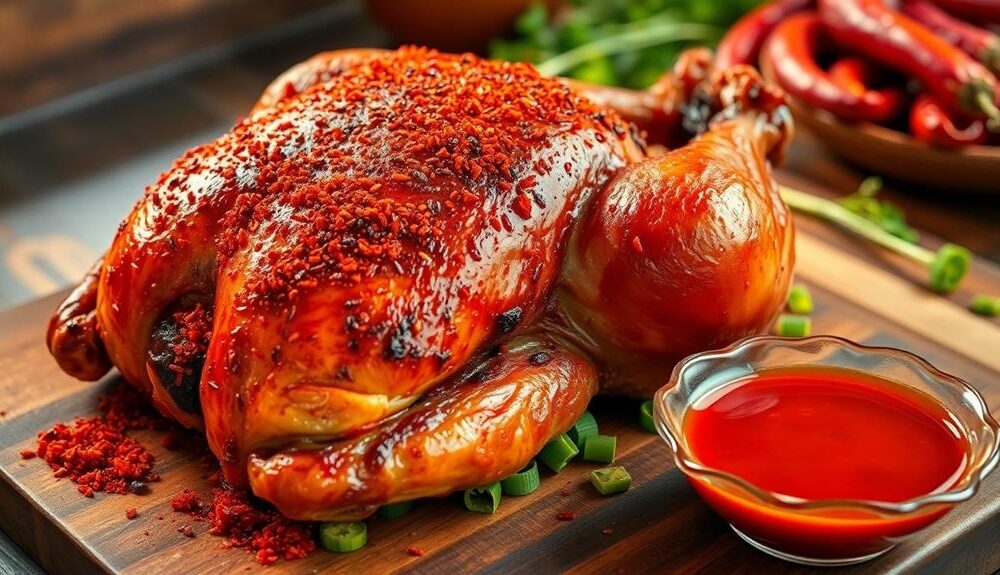 spicy seasoned whole chicken