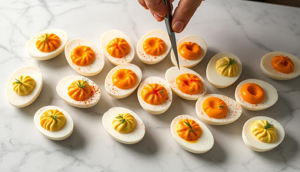 spicy stuffed egg halves