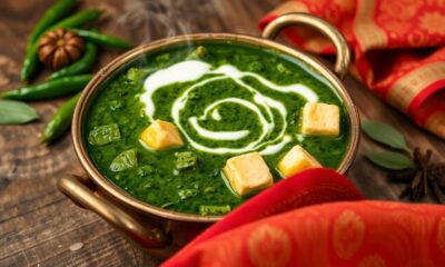 spinach cheese curry dish