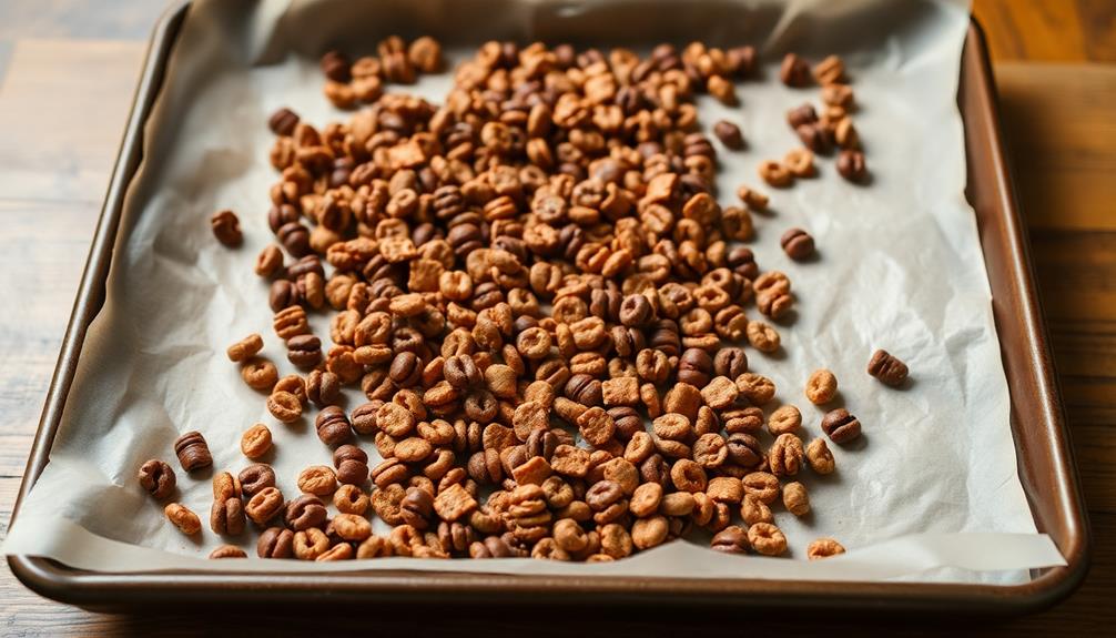 spread mixture on sheet