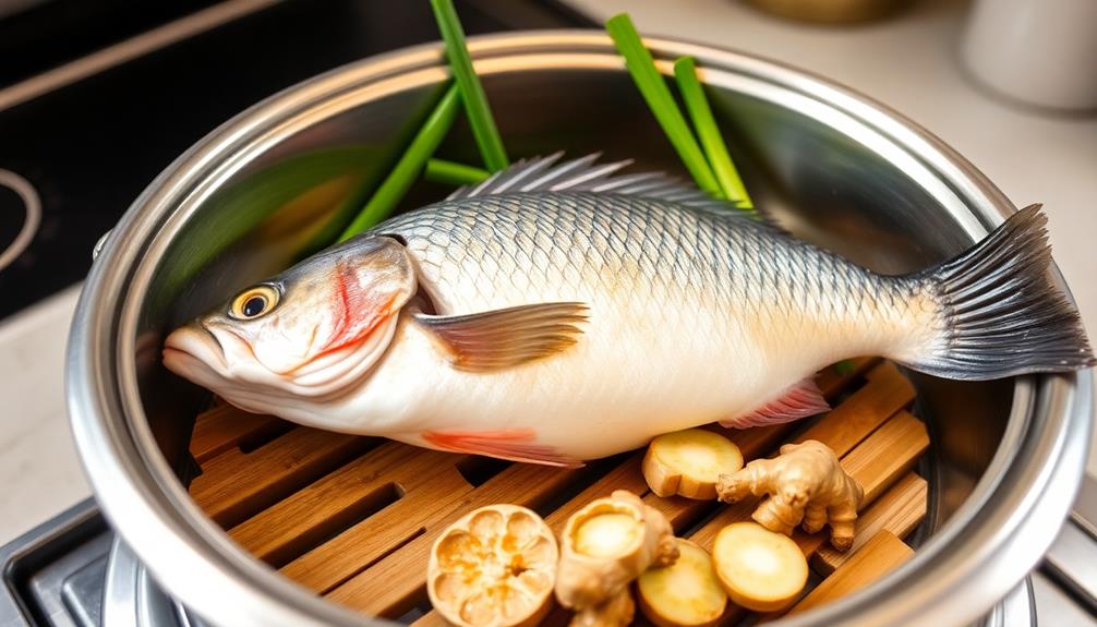 steam fish preparation step