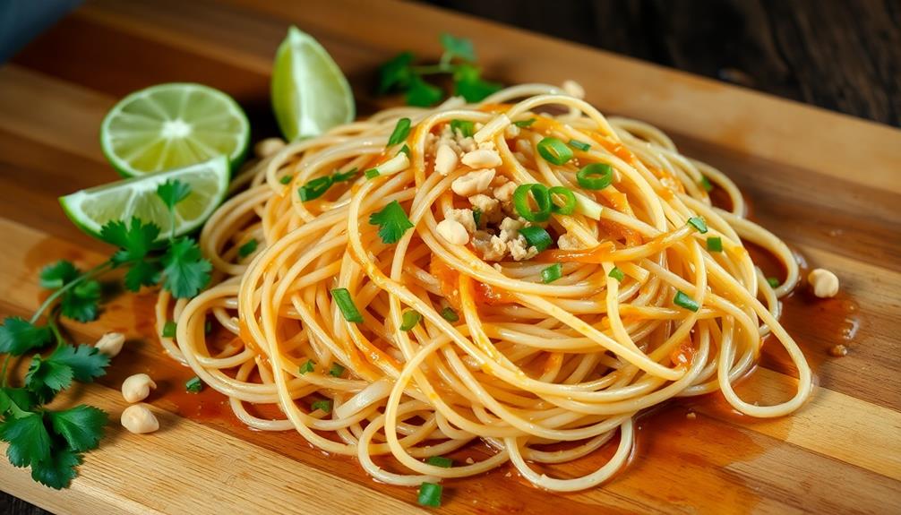 stir fried rice noodles dish