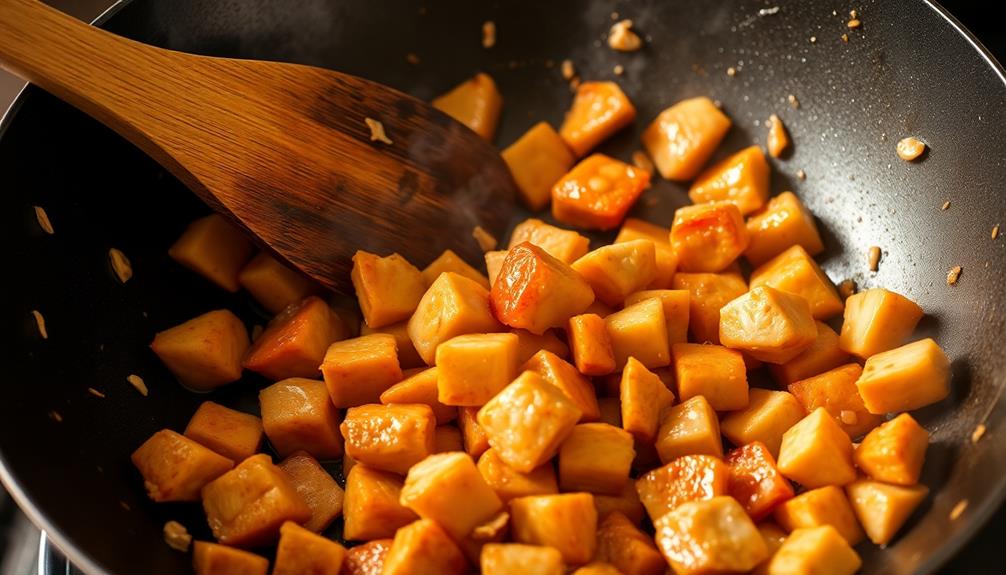 stir fry marinated chicken preparation