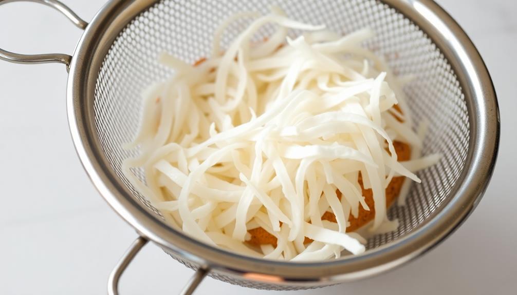 strain coconut cream carefully