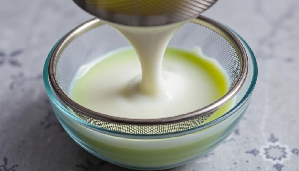 strain coconut milk mixture