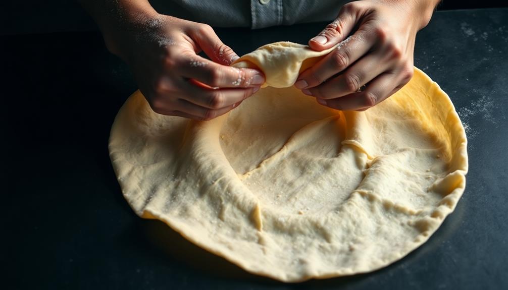 stretch and fold dough