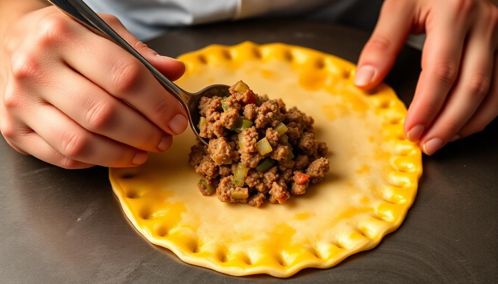 stuff empanada dough now