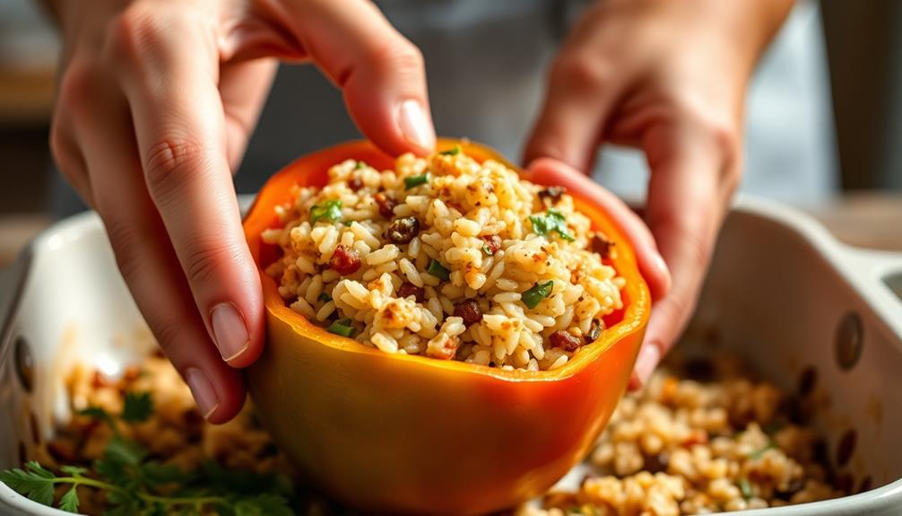 stuff vegetables with rice