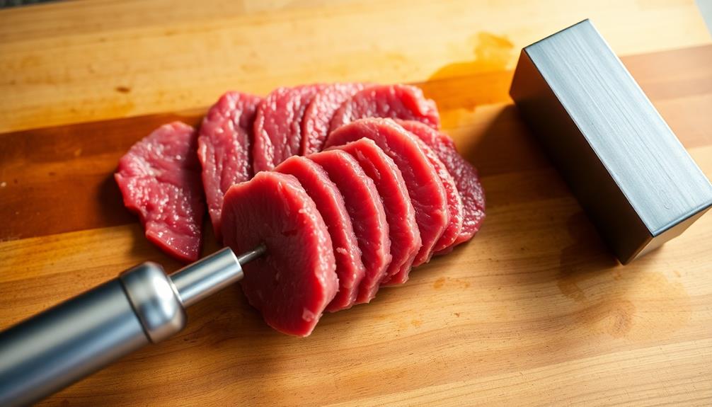 tenderize beef using mallet