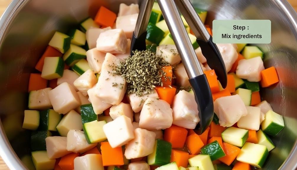 thoroughly mix ingredients step