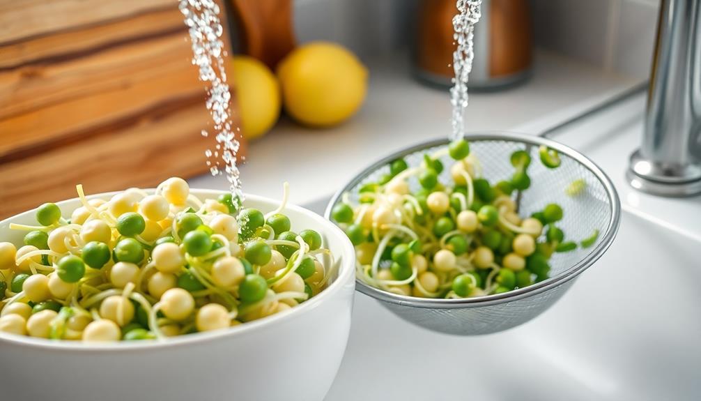 thoroughly rinse soybean sprouts