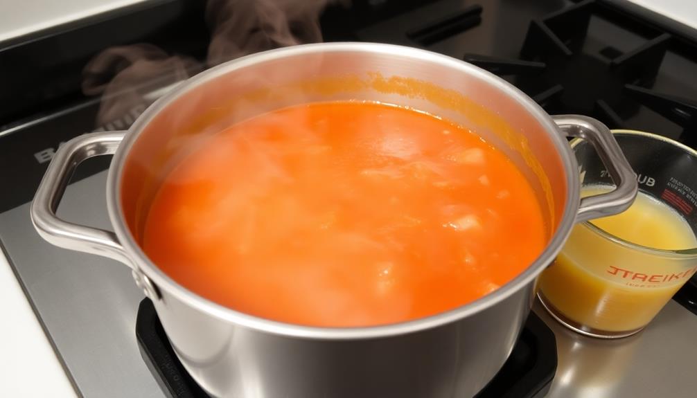 tomato paste and broth