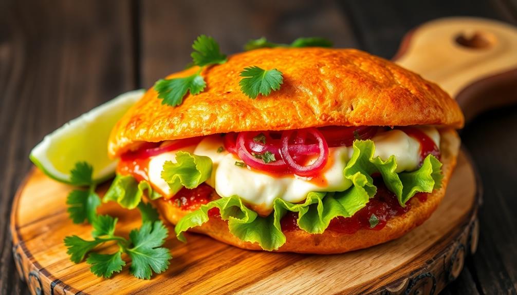 traditional mexican sandwich dish