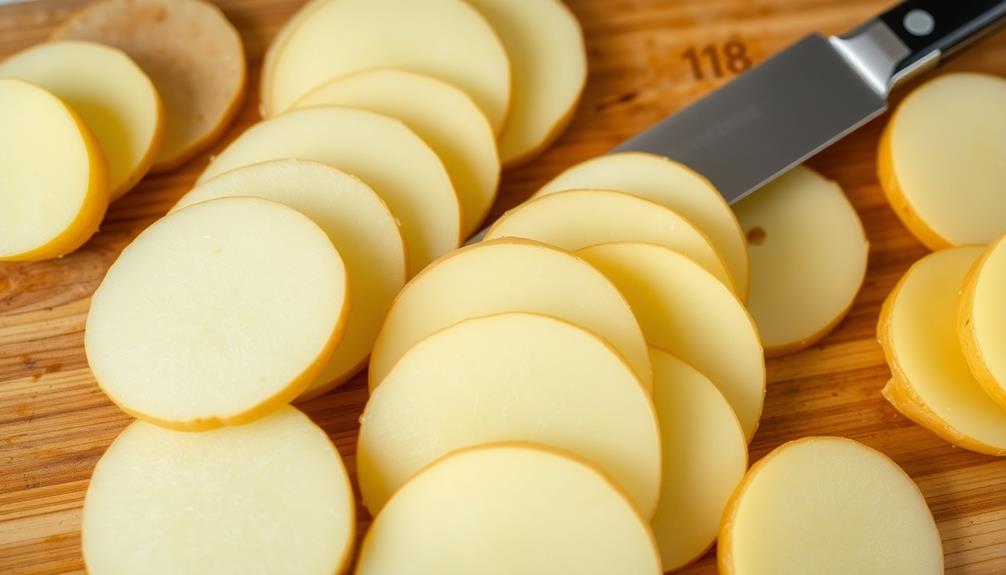 uniformly thin potato slices