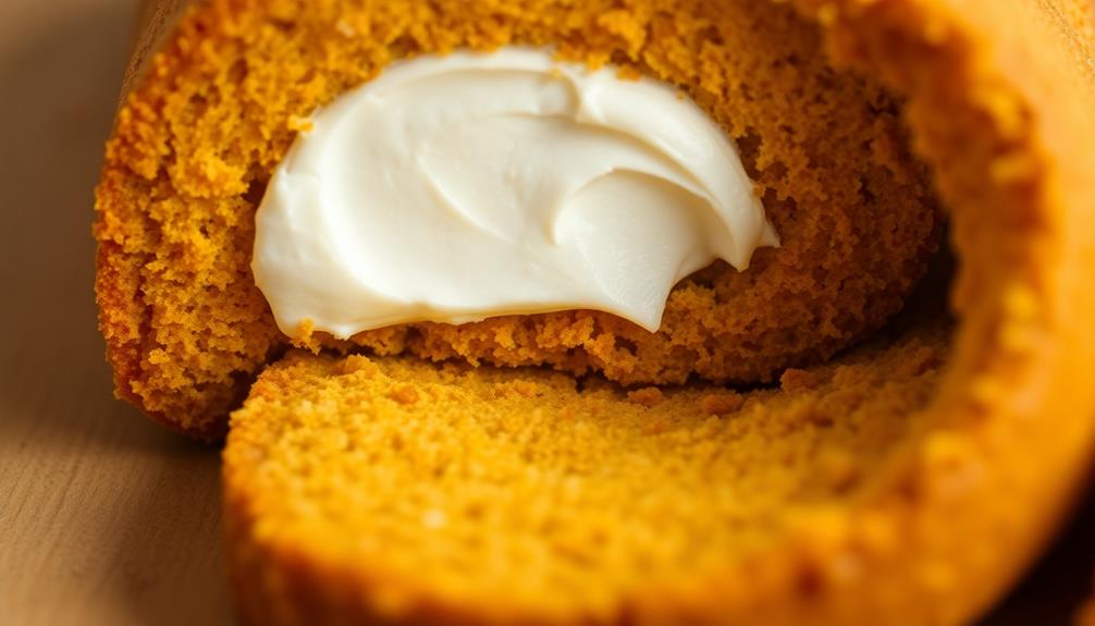 unroll pumpkin cake step