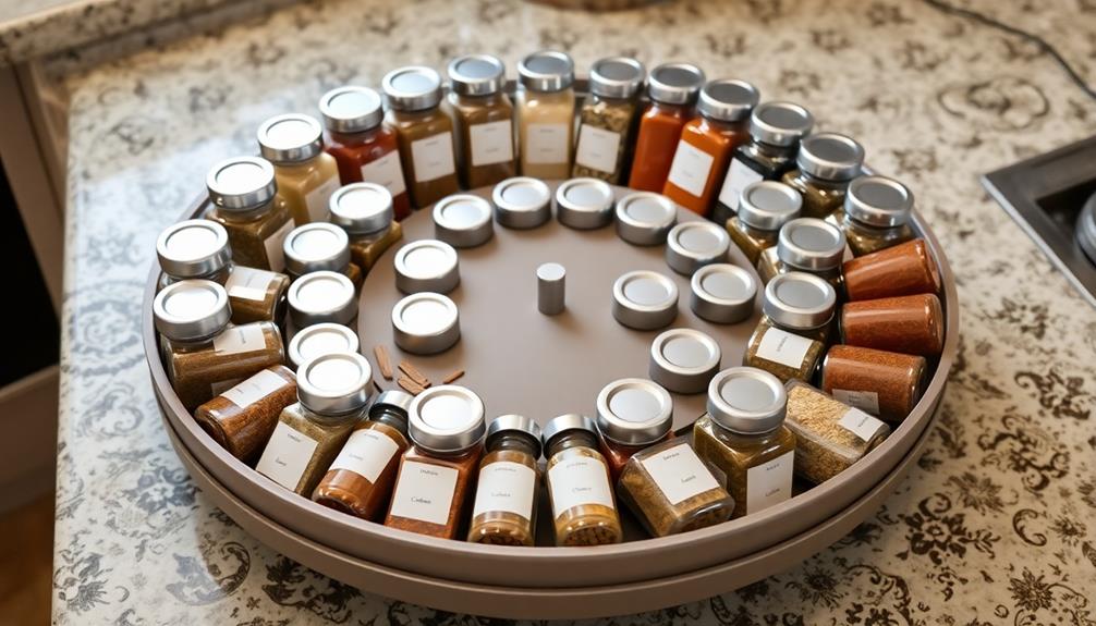 use lazy susan organizer