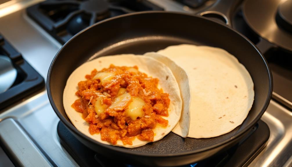 warm tortillas on heat