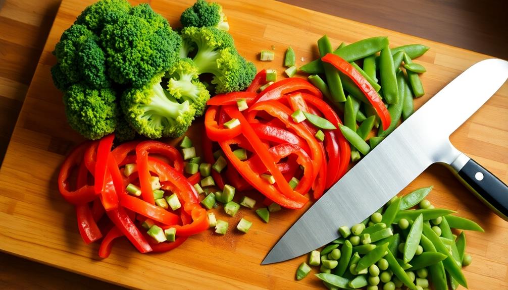wash and chop veggies