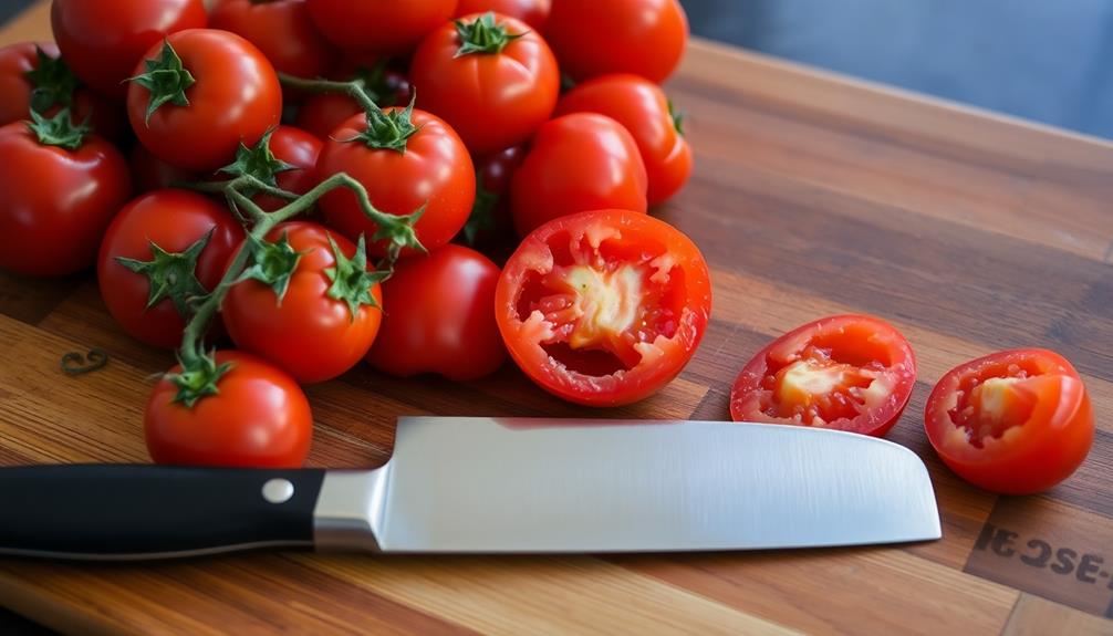 wash and dice tomatoes