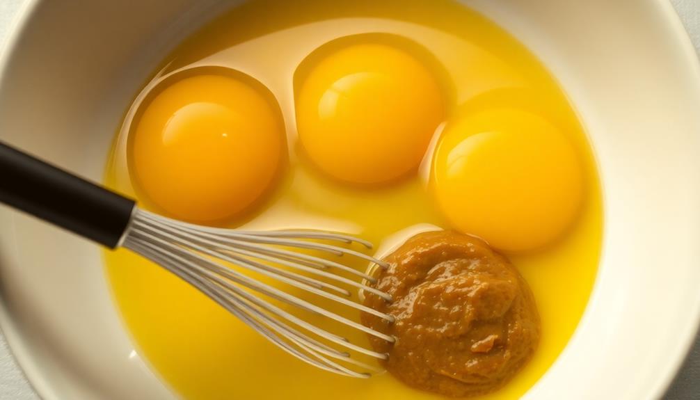 whisk egg yolks miso