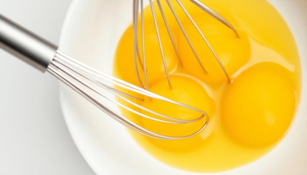 whisk yolks and sugar