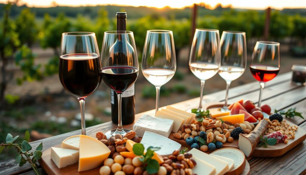 wine tasting experience with award-winning wines and charcuterie boards
