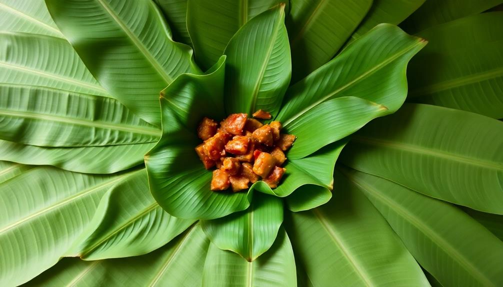 wrap pork in leaves