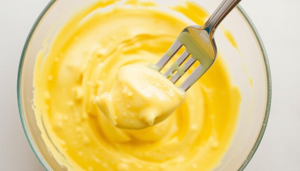 yolks mashed with mayonnaise