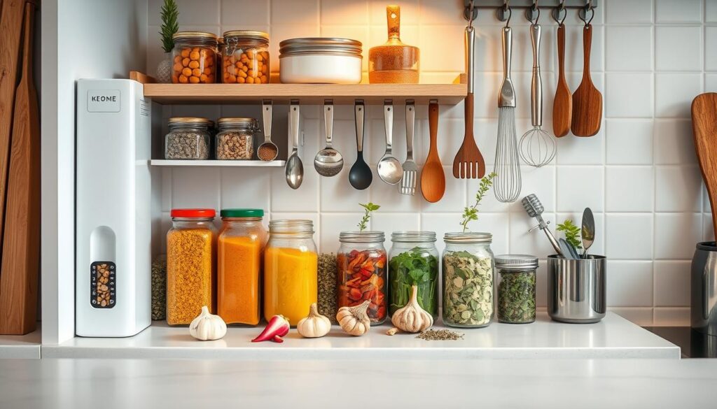 Kitchen organization and flavor bombs to reduce stress